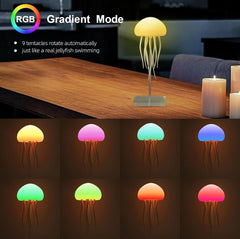 Dynamic Jellyfish Table Lamp Colorful LED Night Light - Rotating Jellyfish Night Light Creative Sleeping Light for Bedroom Desktop RGB Gradient-Jellyyfish Bedside Lamp Dynamic Jellyfish Table Lamp Colorful LED Night Light - Rotating Jellyfish Night Light Creative Sleeping Light for Bedroom Desktop RGB Gradient-Jellyyfish Bedside Lamp