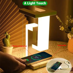 LED Floating Ambient Night Light - With Wireless charging Desk - Anti gravity Lamp LED Floating Ambient Night Light - With Wireless charging Desk - Anti gravity Lamp