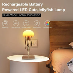 Dynamic Jellyfish Table Lamp Colorful LED Night Light - Rotating Jellyfish Night Light Creative Sleeping Light for Bedroom Desktop RGB Gradient-Jellyyfish Bedside Lamp