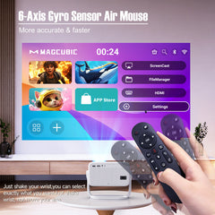 Magcubic L018 Native 1080P 650ANSI 4K Android 11 180° Projector With Auto Keystone Correction Focus Wifi6 BT5.2 Portable Outdo