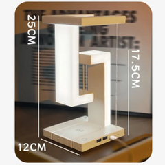 LED Floating Ambient Night Light - With Wireless charging Desk - Anti gravity Lamp