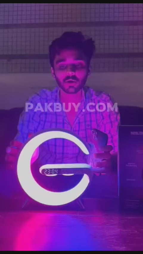 𝗚-𝘀𝗵𝗮𝗽𝗲𝗱 𝗹𝗮𝗺𝗽 𝘄𝗶𝘁𝗵 𝗕𝗹𝘂𝗲𝘁𝗼𝗼𝘁𝗵 𝗦𝗽𝗲𝗮𝗸𝗲𝗿